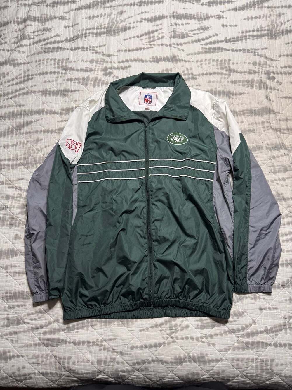 NFL New York Jets Sports Illustrated Windbreaker Jacket Size Large